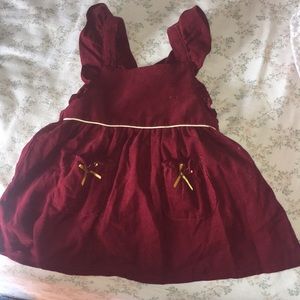 Corduroy burgundy dress